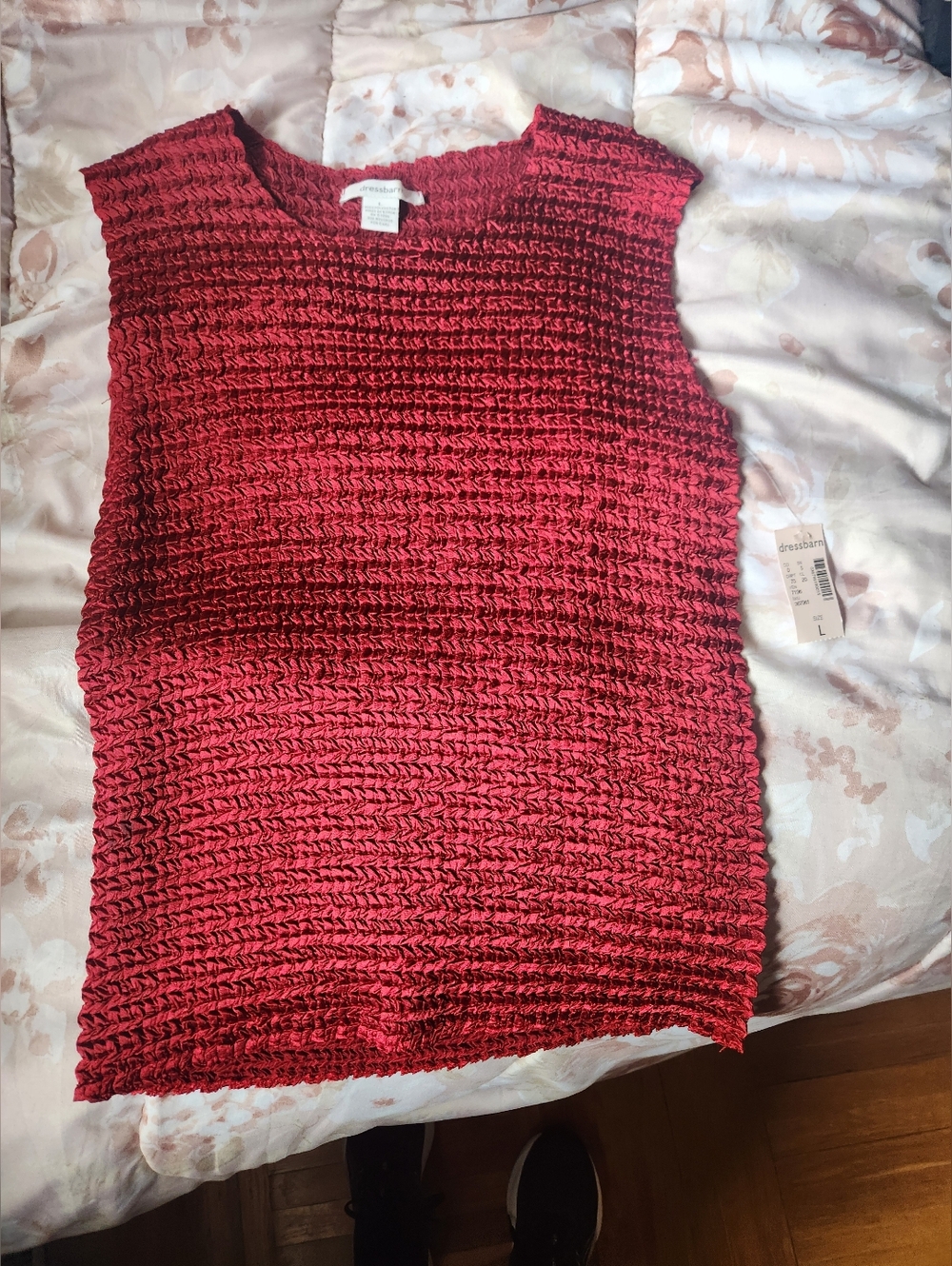 Dressbarn Ref Textured Knit Shell Top